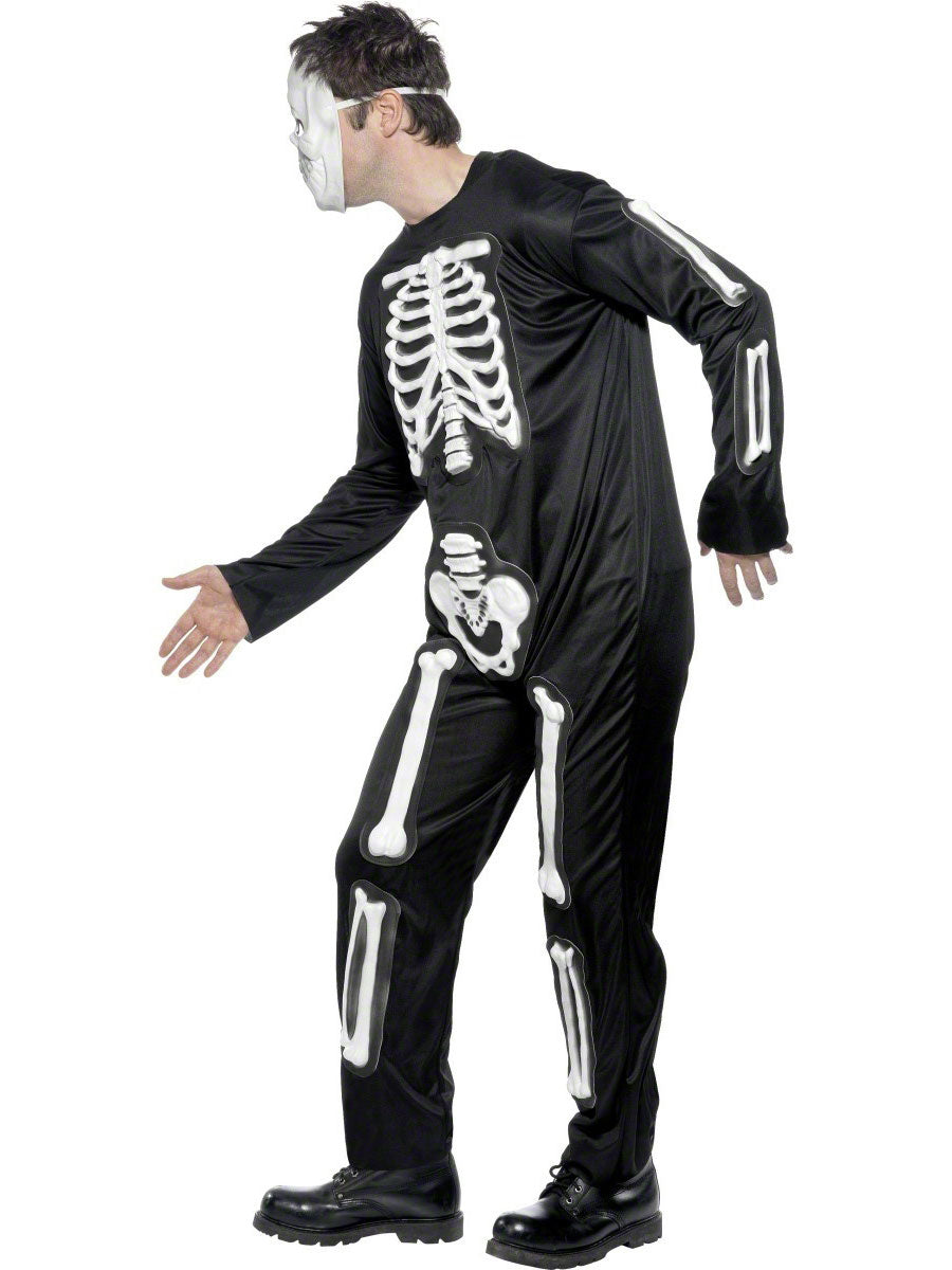 Mens Skeleton Jumpsuit Costume Creepy Outfit