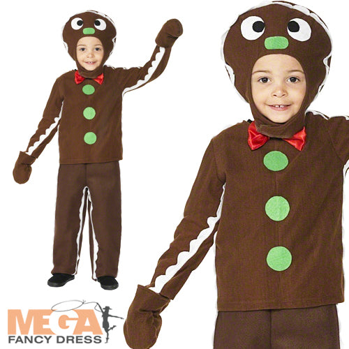 Christmas Kids Little Gingerbread Man Costume