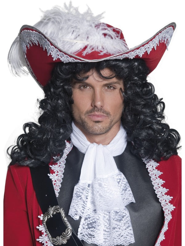 Authentic Red Pirate Hat Seafaring Costume Accessory