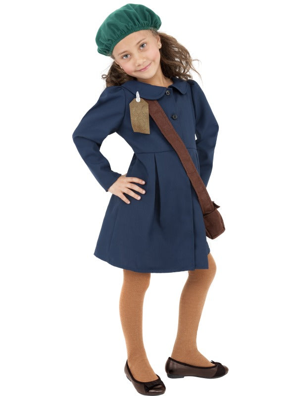 World War 2 Evacuee Girls Costume Historical Fancy Dress