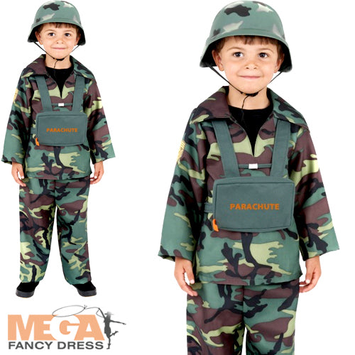 Boys Army Toy Soldier Camouflage Uniform Costume