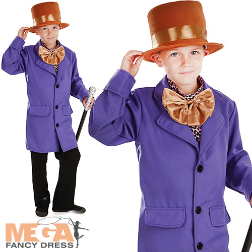 Boys Willy Wonka Factory Owner Fancy Dress Costume