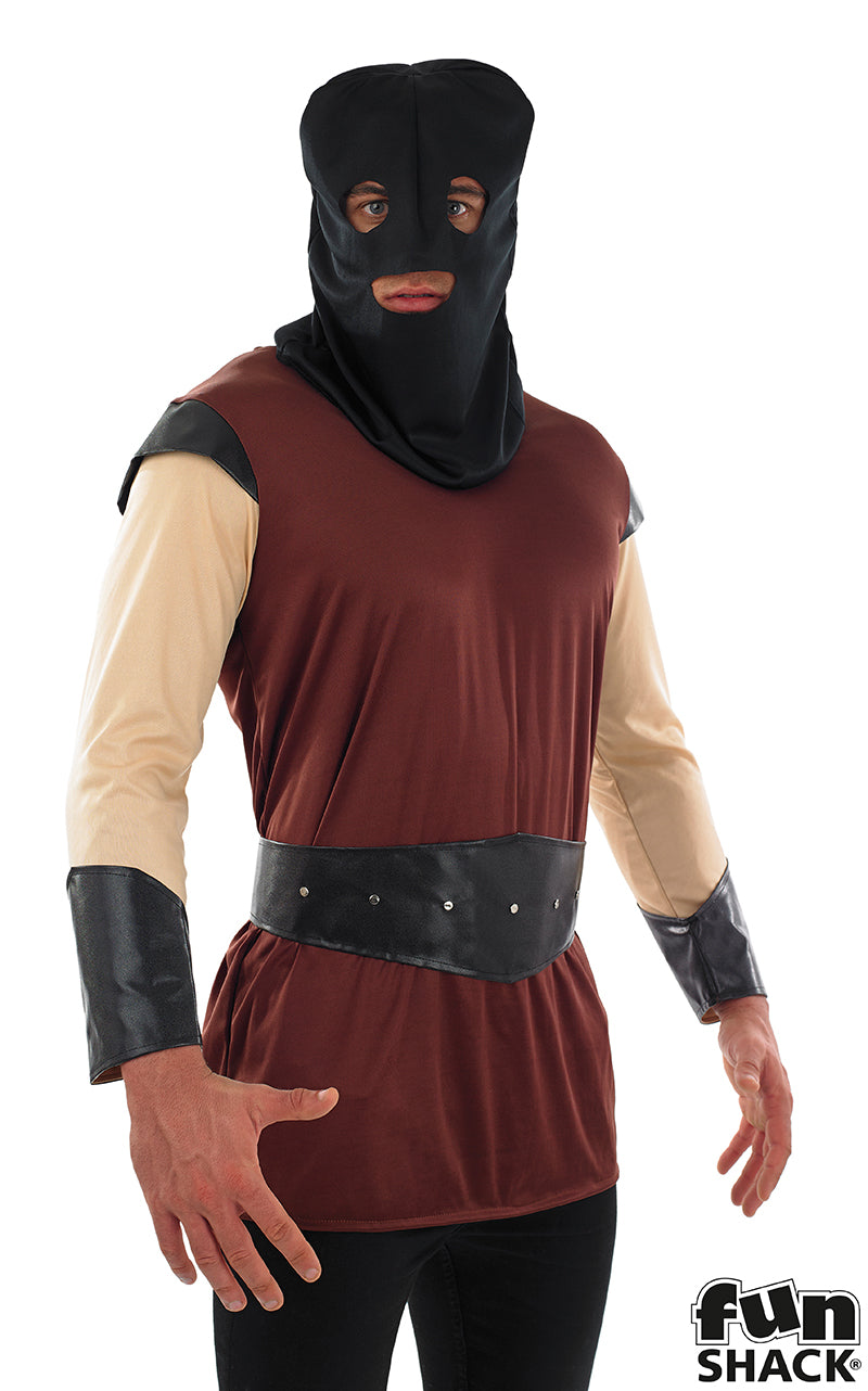 Men's Executioner Halloween Dungeon Master Medieval Fancy Dress Costume