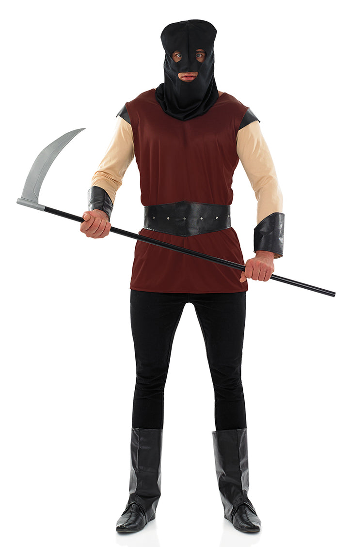 Men's Executioner Halloween Dungeon Master Medieval Fancy Dress Costume