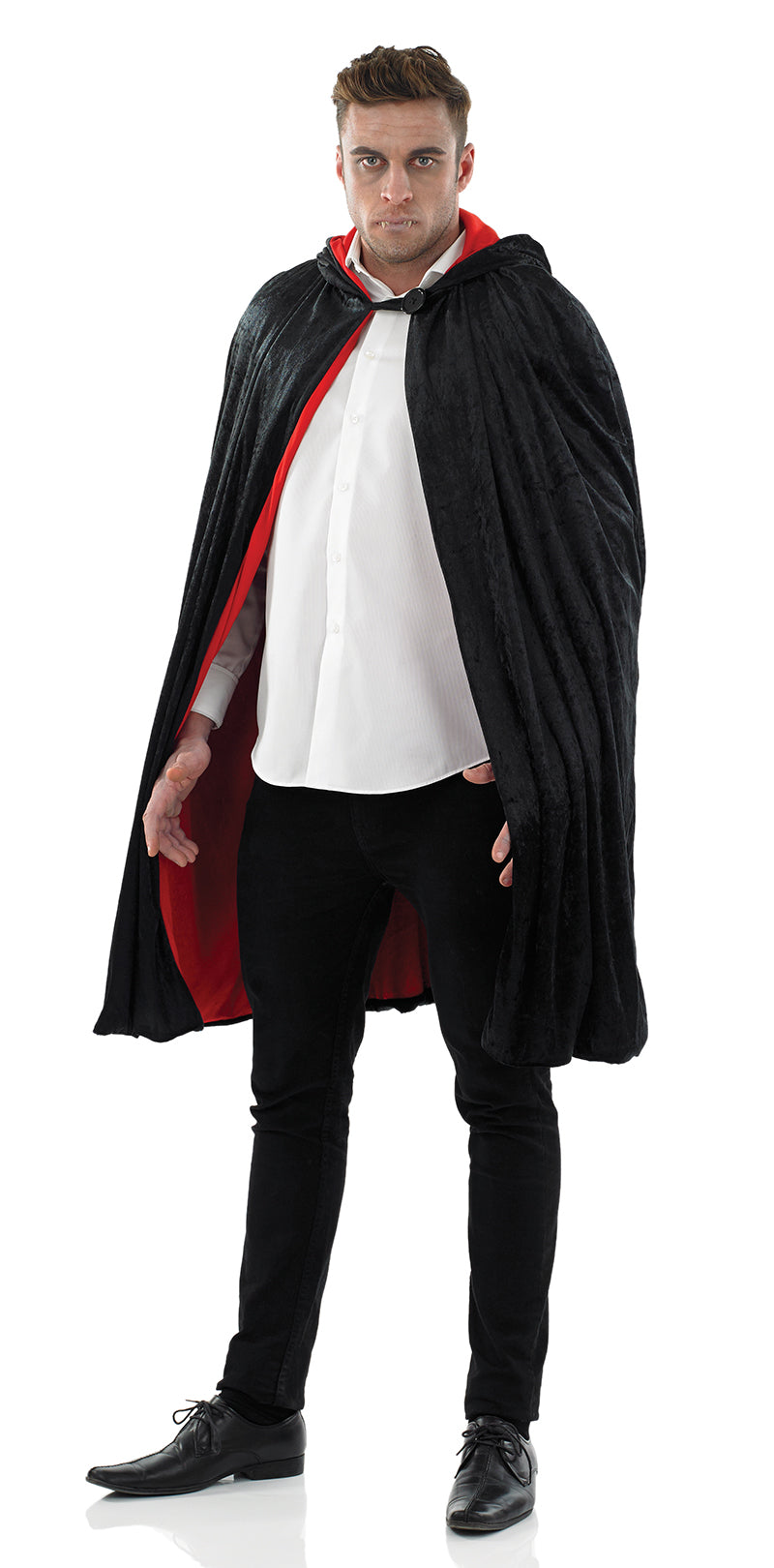 Short Black and Red Cape Costume Versatile Accessory