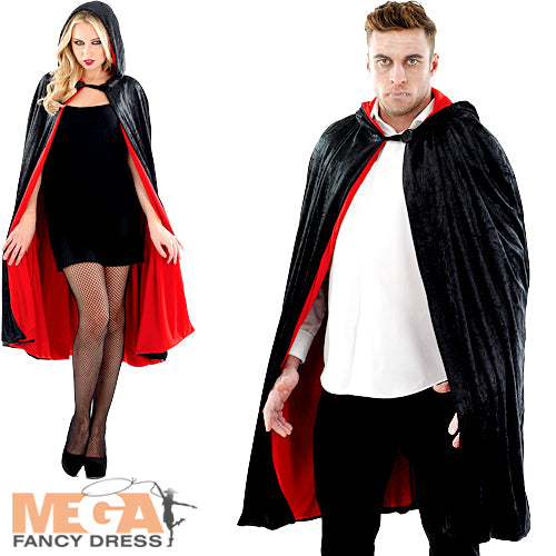 Short Black and Red Cape Costume Versatile Accessory