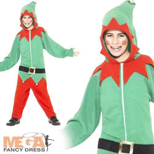 Boys Elf Santa's Helper Festive Christmas Costume