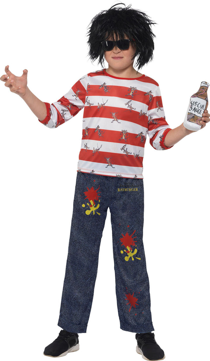 David Walliams-Themed Deluxe Ratburger Boys Costume