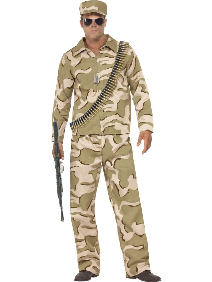 Men's Commando Camouflage Military Soldier Cadet Costume