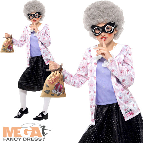 David Walliams-Themed Deluxe Gangsta Granny Girls Costume