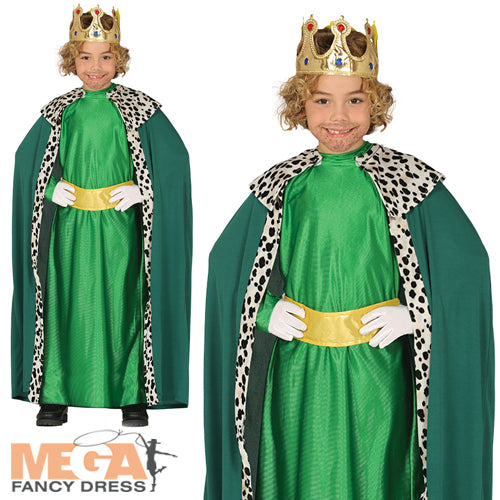 Boys Green Wise Man Christmas Nativity Three Kings Costume