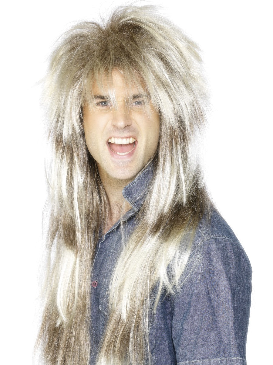 Mega Mullet Mens Wig for 80s Costume Accessory