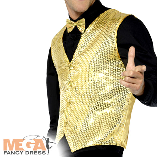 Dazzling Gold Sequin Waistcoat