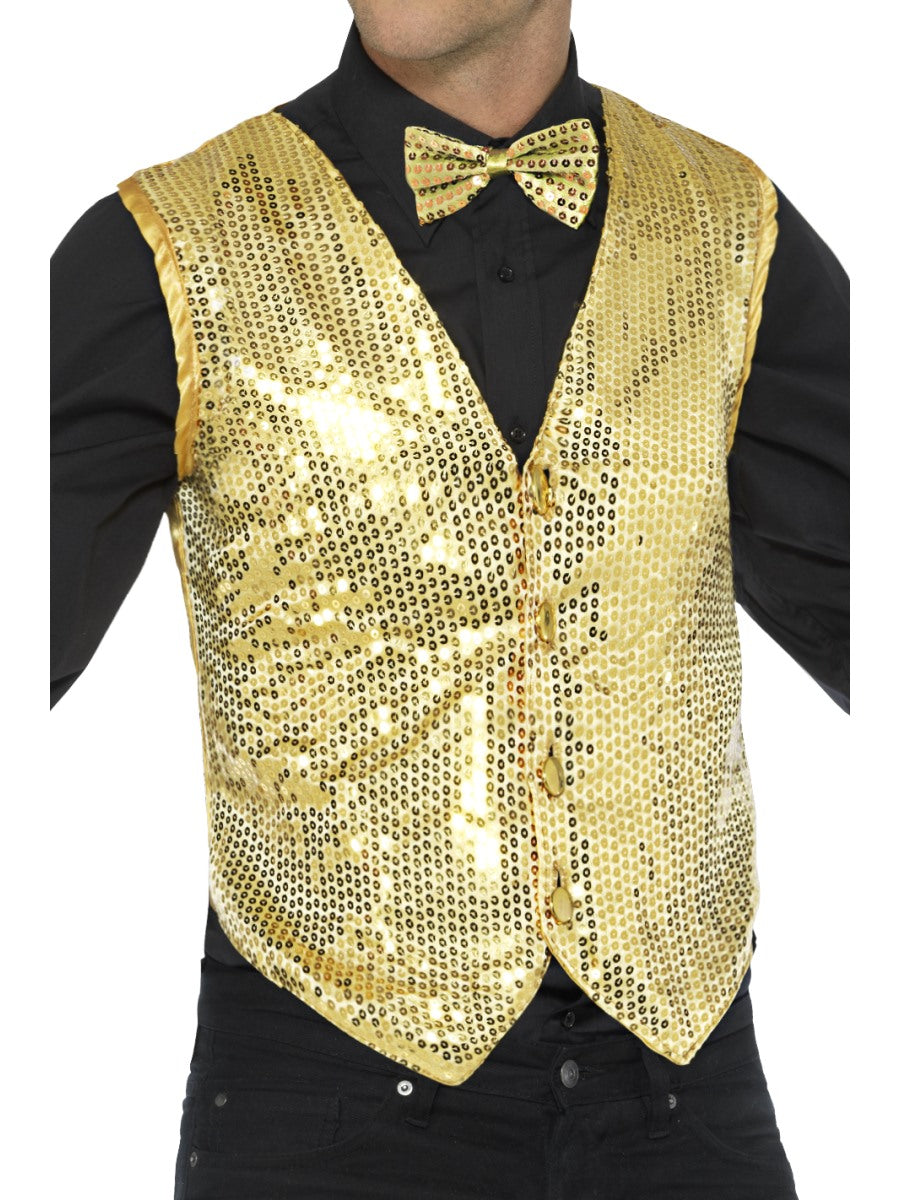 Dazzling Gold Sequin Waistcoat