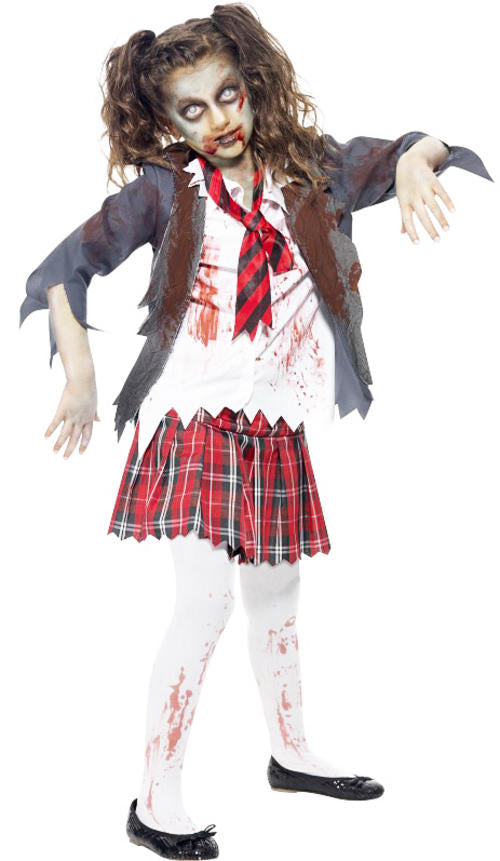 Spooky Zombie School Girl Fancy Dress