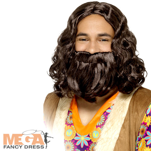 Hippie/Jesus Wig & Beard Set