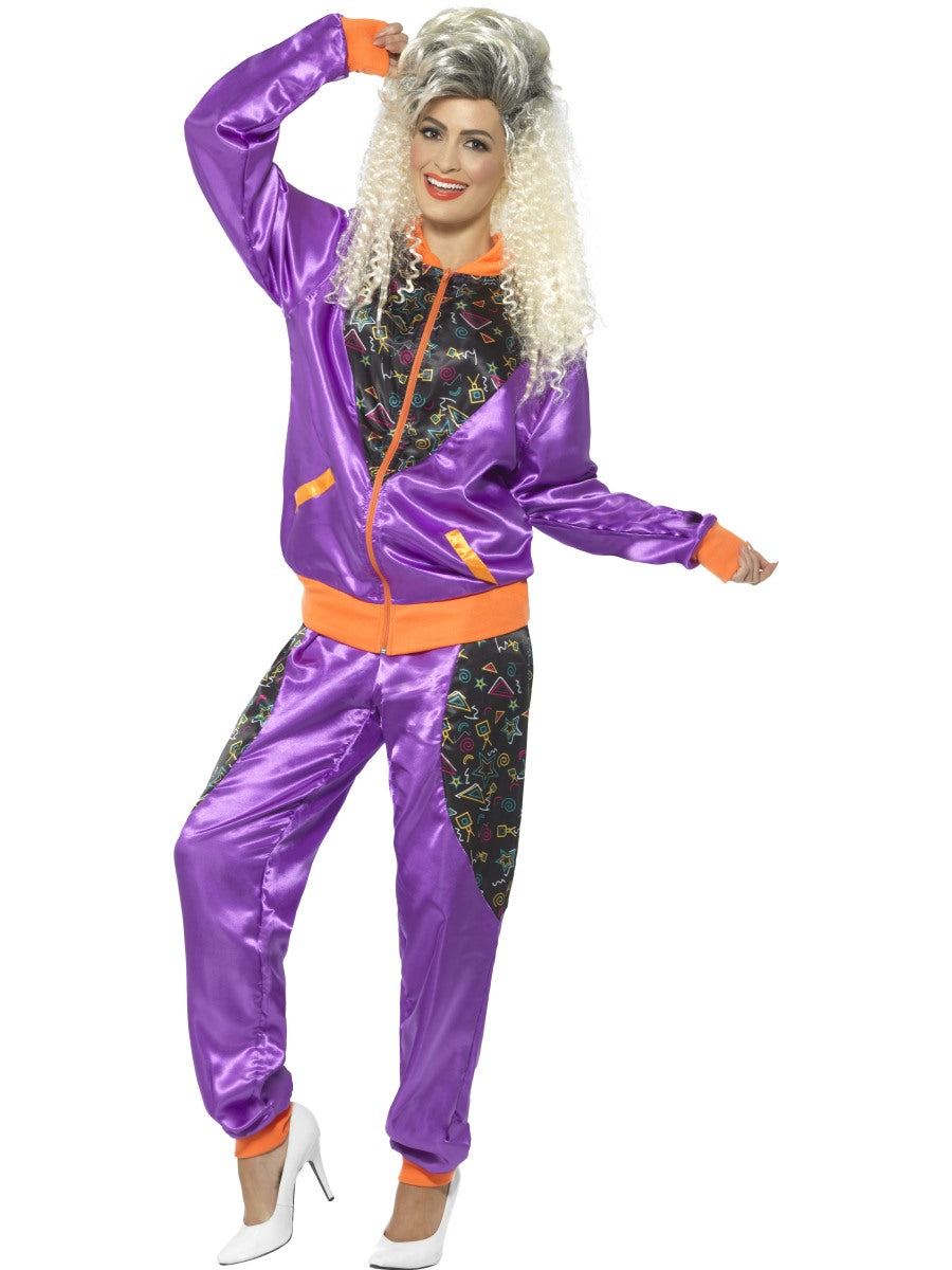 Shop 1980s Retro Shell Suit Ladies Costume | Mega Fancy Dress Mega Fancy Dress UK Shop 1980s Retro Shell Suit Ladies Costume | Mega Fancy Dress Mega Fancy Dress UK
