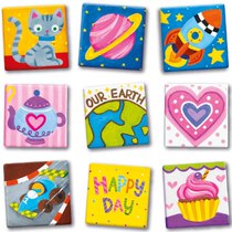 Kids 4M Magnetic Tile Art Kit Educational Arts & Crafts