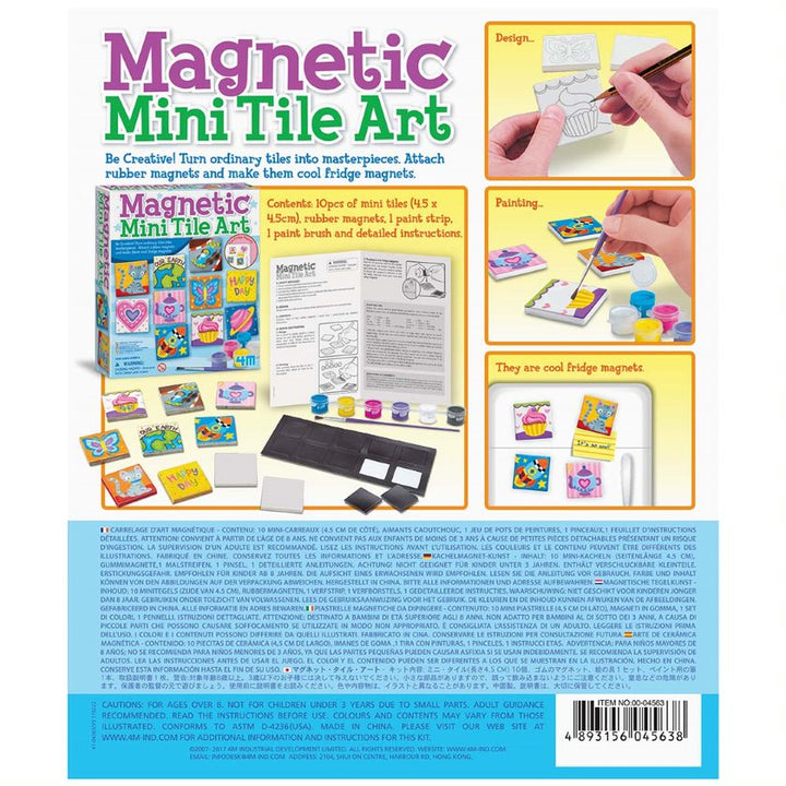 Kids 4M Magnetic Tile Art Kit Educational Arts & Crafts