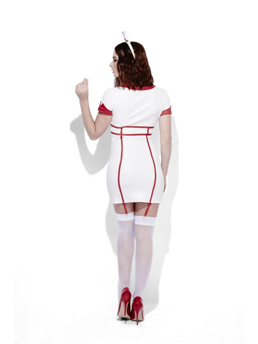 Fever Role-Play Wet Look Nurse Ladies Costume