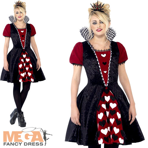 Deluxe Dark Red Queen Regal Ladies Costume