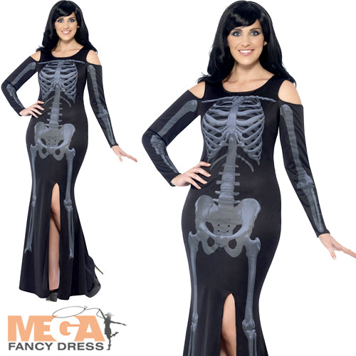 Curves Eerie Skeleton Ladies Costume