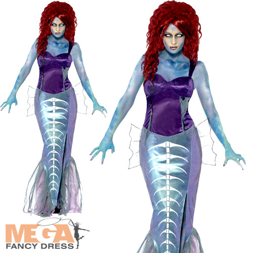 Mysterious Zombie Mermaid Ladies Fancy Dress