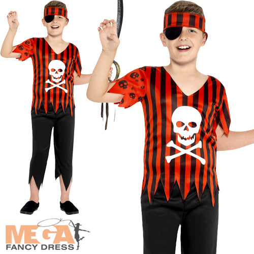 Jolly Roger Swashbuckling Pirate Boys Costume