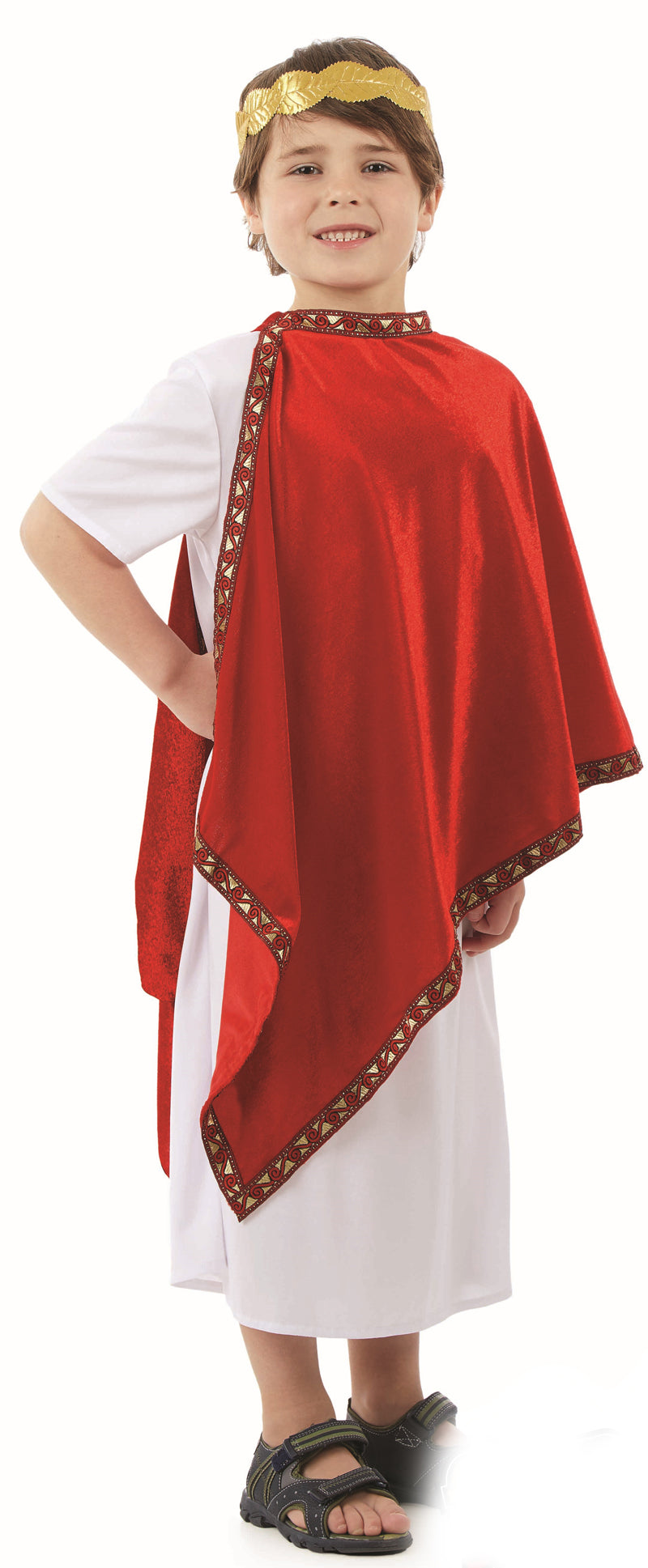 Boys Roman Caesar Ancient Greek Toga Tunic Costume