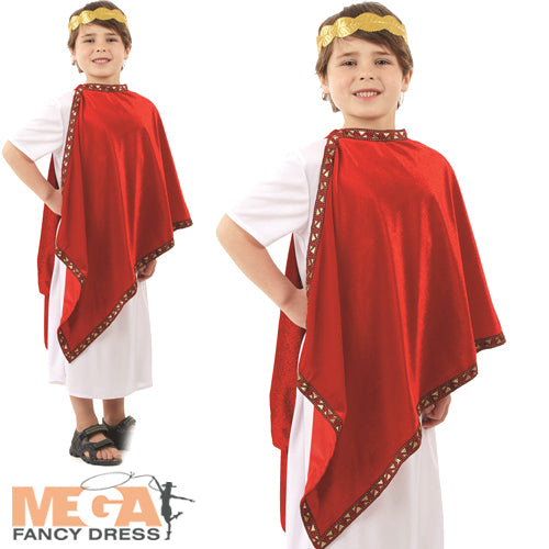 Boys Roman Caesar Ancient Greek Toga Tunic Costume