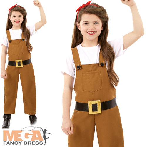 Girls Land Girl World War II 1930s 40s Book Day Costume