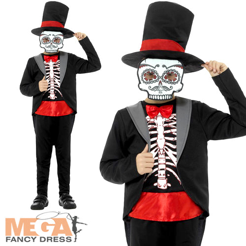 Day of the Dead Themed Boy Fancy Dress Costume