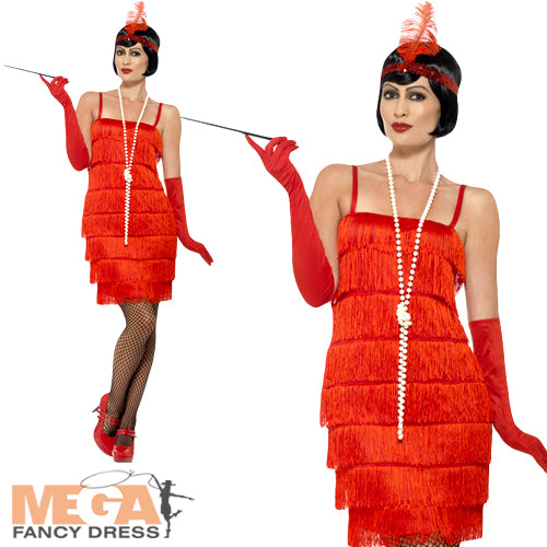 1920s Red Flapper Dance Costume