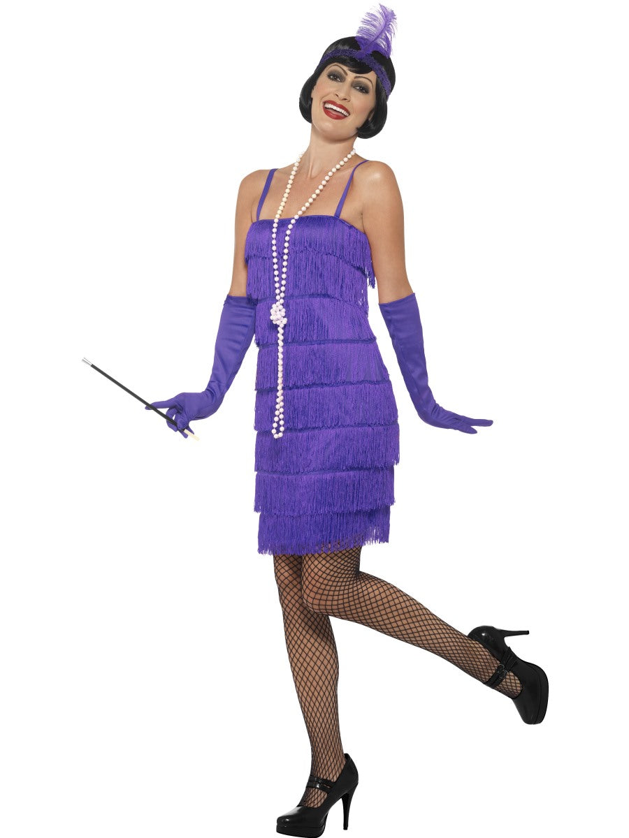 1920s Purple Flapper Dance Costume