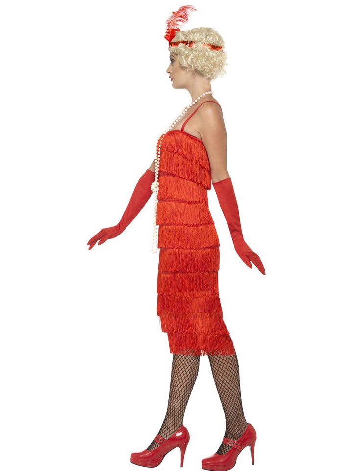 1920s Red Long Flapper Glamorous Costume