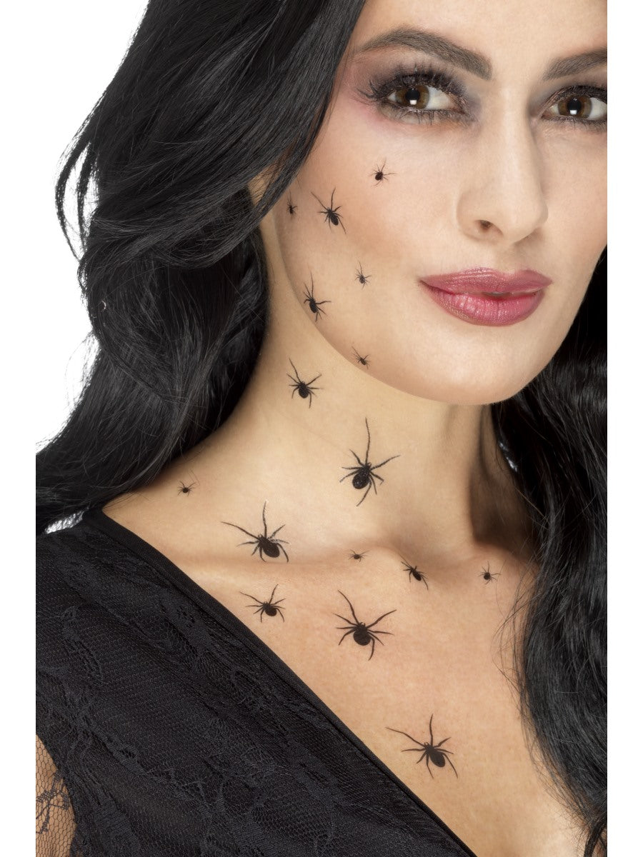 Crawling Spider Tattoo Transfers Spooky Accessory
