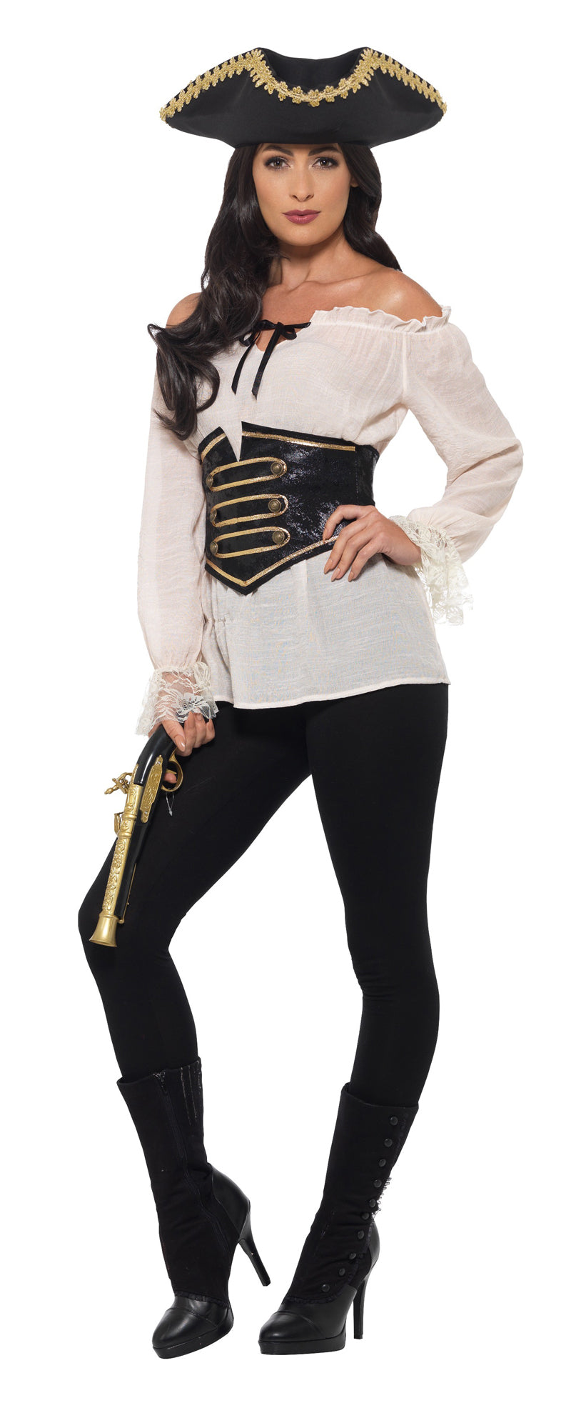 Deluxe White Pirate Shirt for Ladies