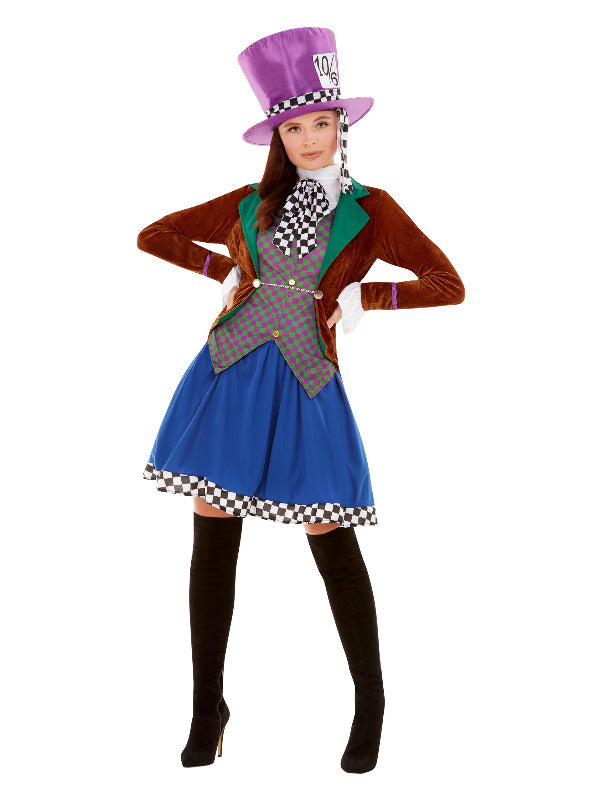 Shop Whimsical Miss Mad Hatter Costume for Ladies Mega Fancy Dress Mega Fancy Dress UK