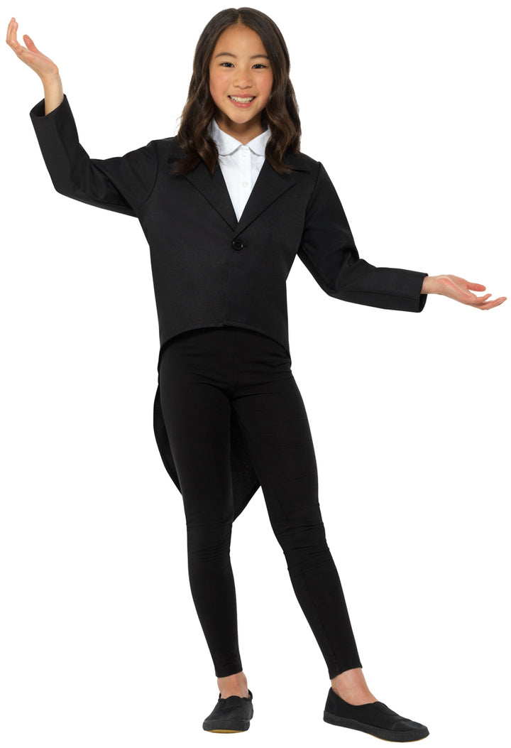 Elegant Black Tailcoat Accessory for Kids