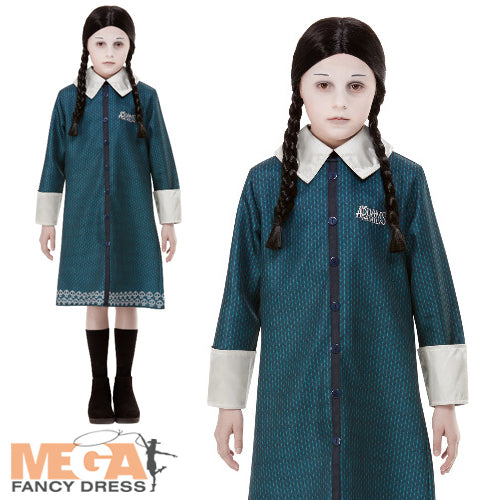 Wednesday Addams Family Girls Costume TV Show