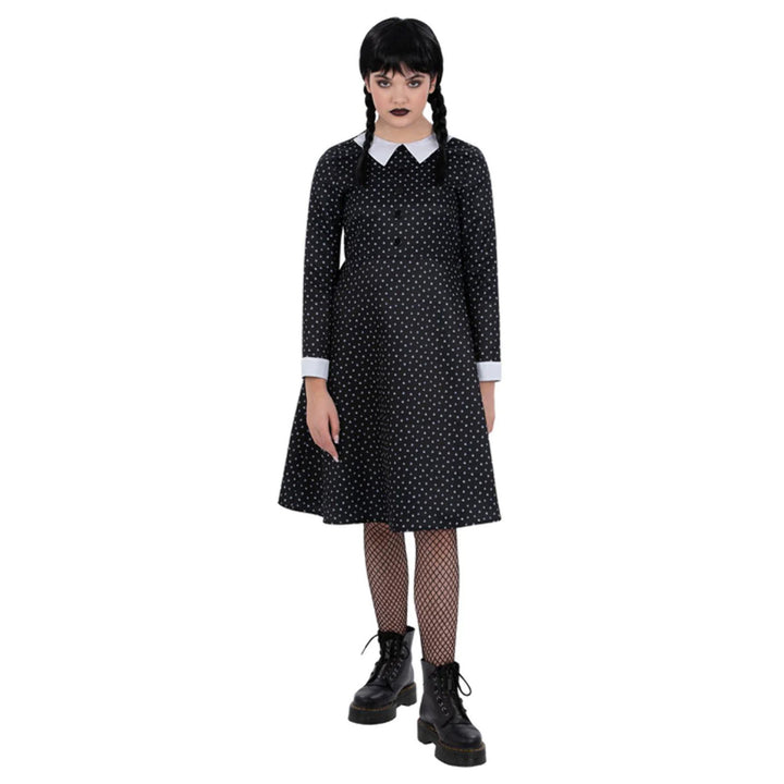 Girls Wednesday Gothic School Girl Costume