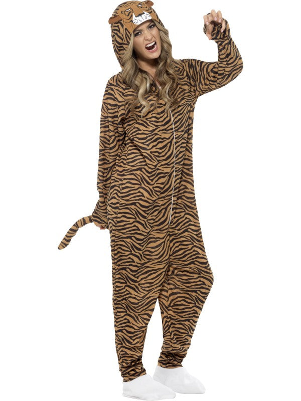 Adults Tiger Fancy Dress Costume Animal Outfit