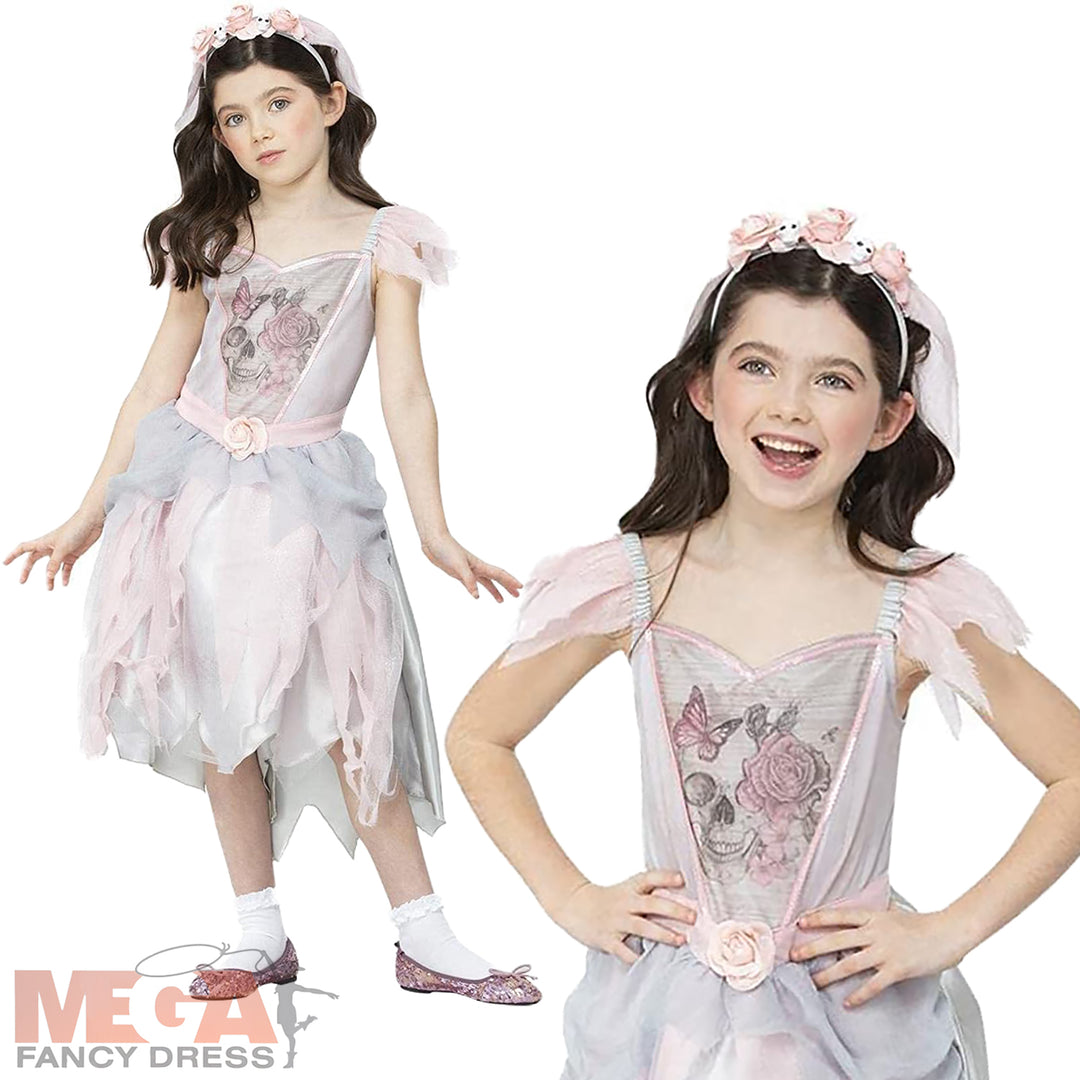 Vintage Ghost Bride Costume for Girls Halloween