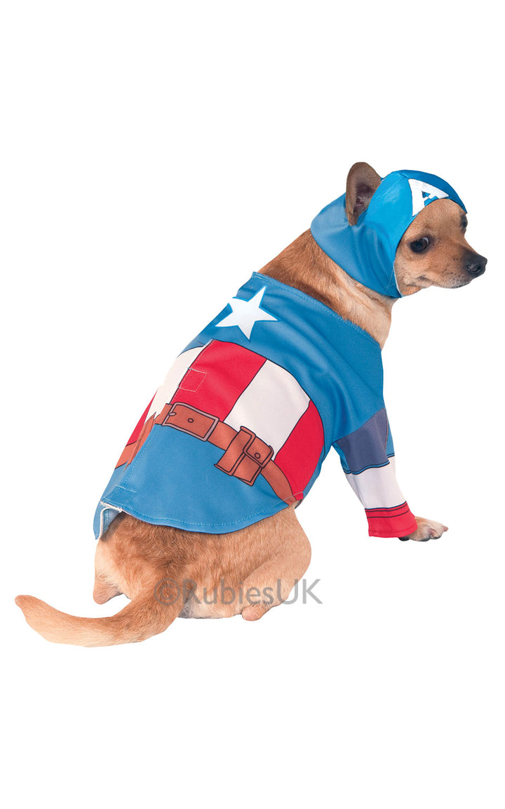 Captain America Pet Dog Costume Superhero Pet Outfit