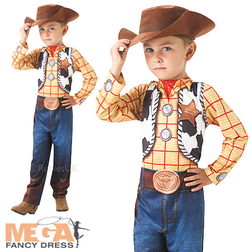 Kids Toy Story Woody Disney Western Cowboy Costume + Hat