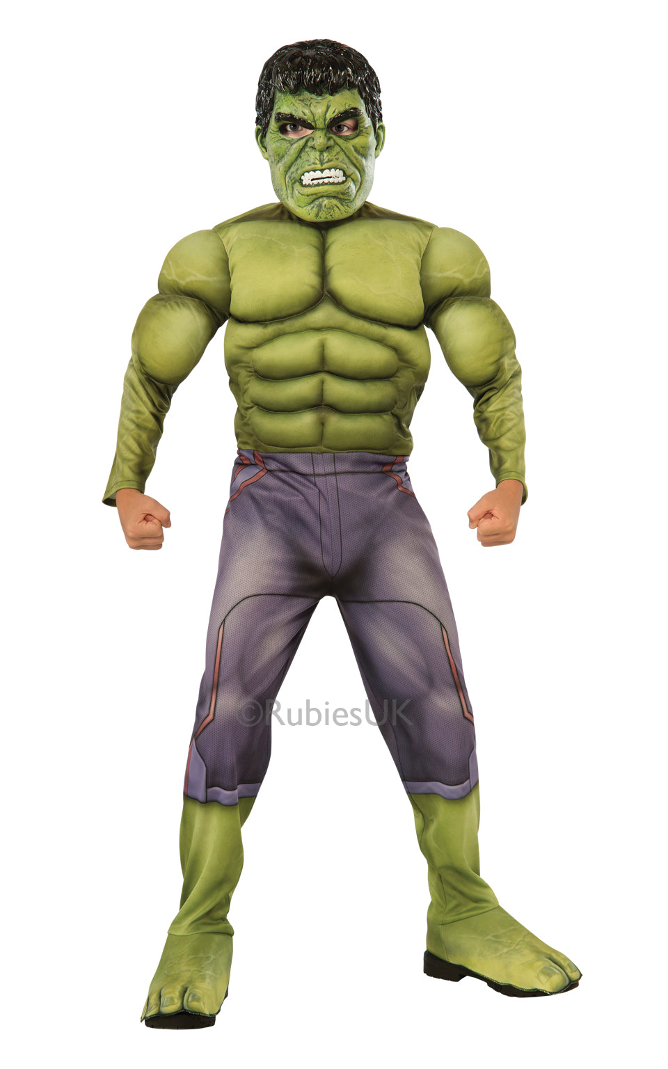 Deluxe Hulk Boys Fancy Dress Costume