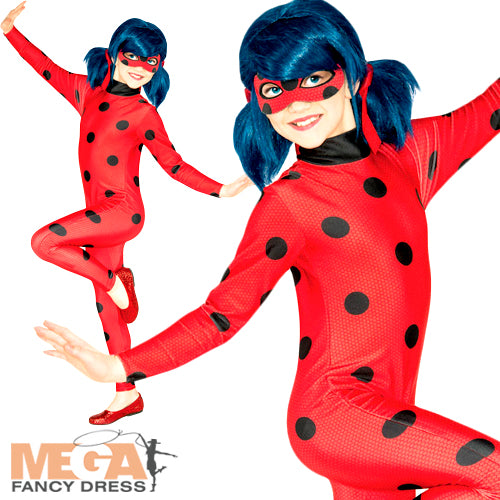 Girls Miraculous Ladybug Superhero Book Day Halloween Costume