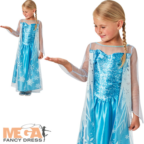 Girls Elsa Ice Queen Disney Princess Costume