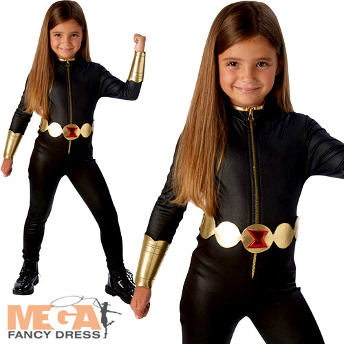 Girls Black Widow Superhero Avengers Costume