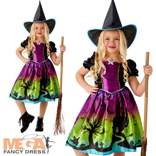 Mystical Ombre Witch Kids Costume